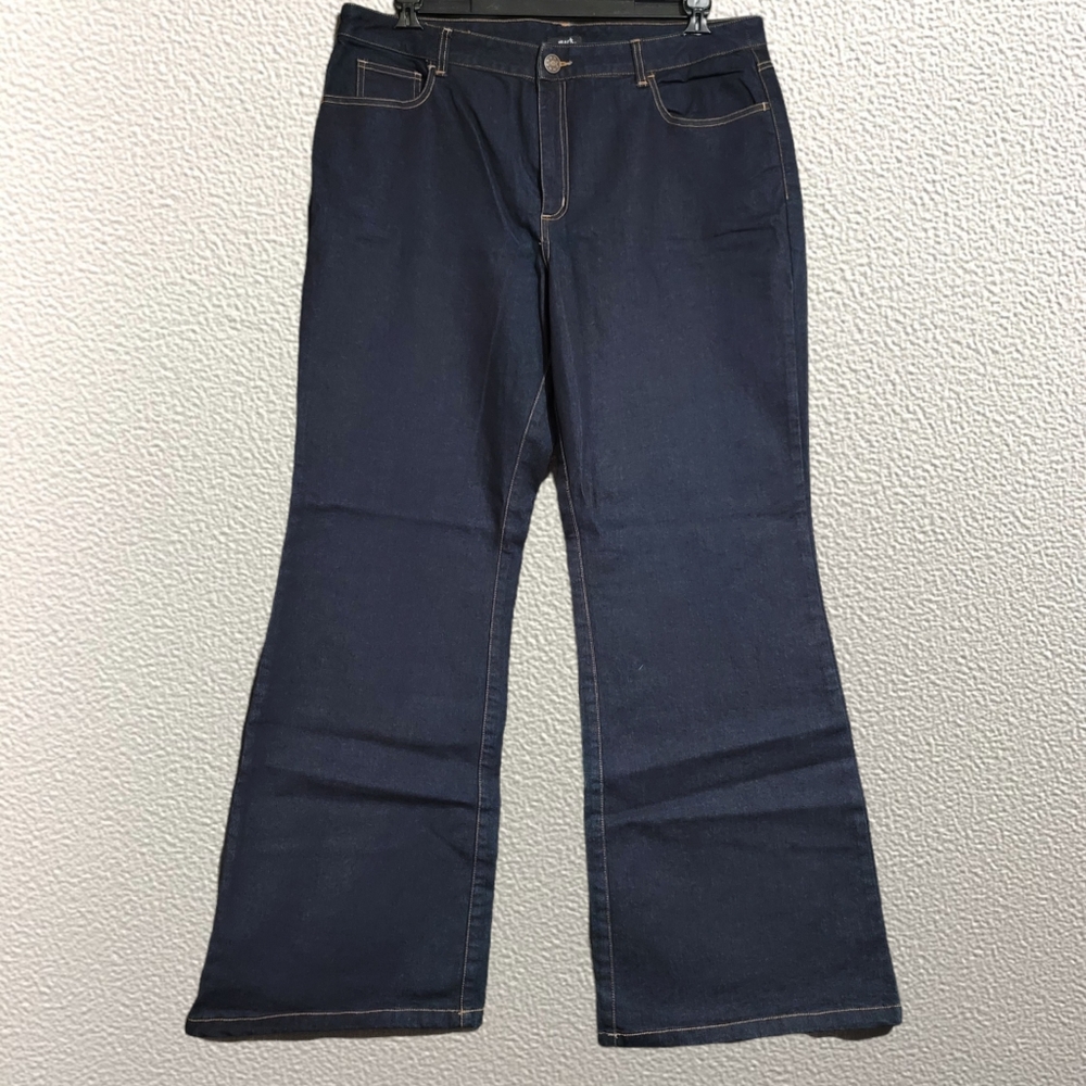 Denim Dark Blue Flare Jeans by mark Size 14